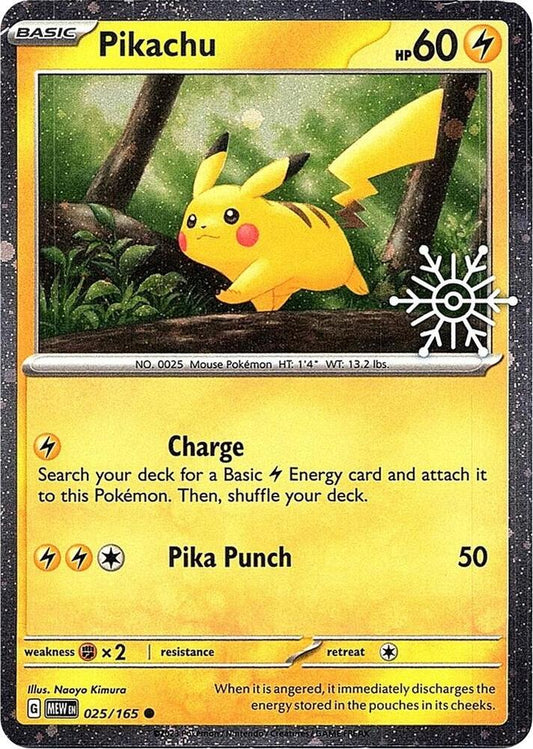 Pikachu - 025/165 (Holiday Calendar) 025/165 Common Miscellaneous Cards & Products Pokémon card
