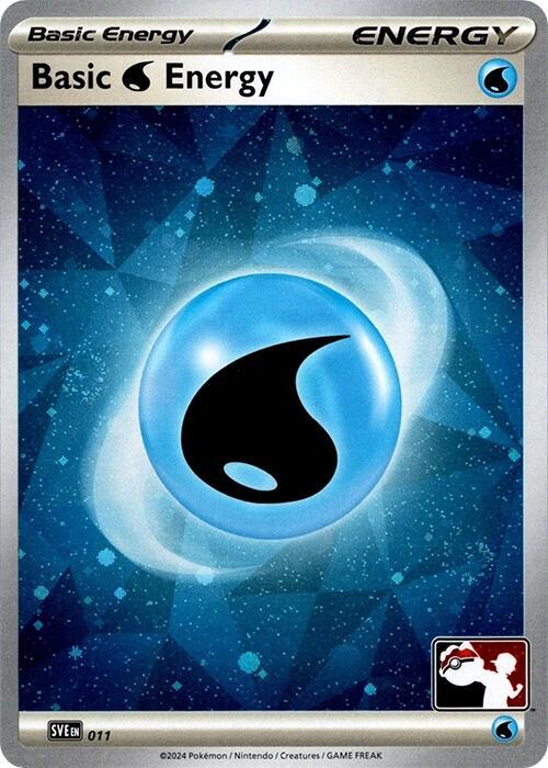 Basic Water Energy - 011 (Cosmos Holo) 011 Common Prize Pack Series Cards Pokémon card
