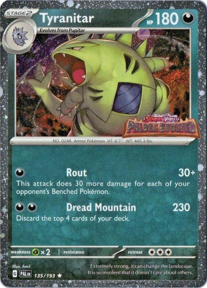 Tyranitar (Paldea Evolved Stamp) - 135/193 Promo Miscellaneous Cards & Products