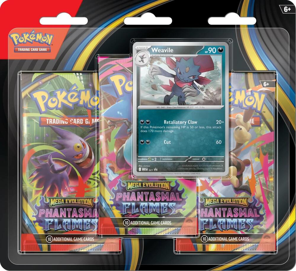 Phantasmal Flames 3 Pack Blister [Weavile] - ME02: Phantasmal Flames