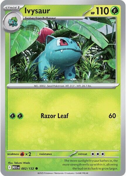 Ivysaur - 002/132 002/132 Common Mega Evolution Pokémon card