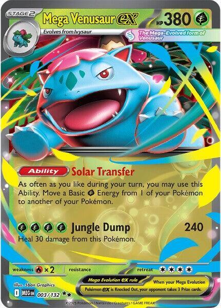 Mega Venusaur ex - 003/132 003/132 Double Rare Mega Evolution Pokémon card