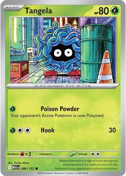 Tangela 006/132 Common Mega Evolution Pokémon card