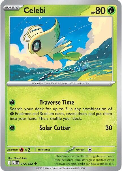 Celebi 012/132 Uncommon Mega Evolution Pokémon card