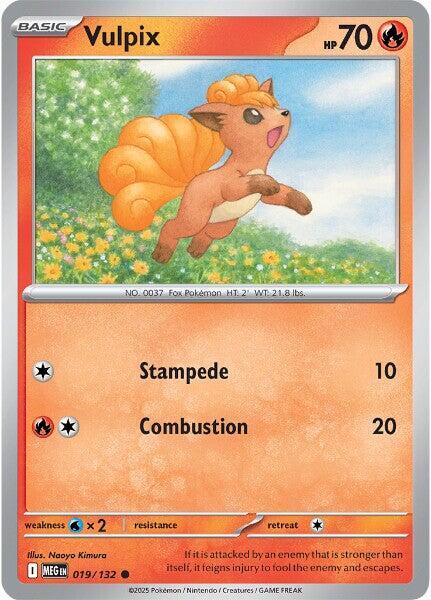 Vulpix - 019/132 019/132 Common Mega Evolution Pokémon card