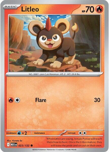 Litleo - 023/132 023/132 Common Mega Evolution Pokémon card
