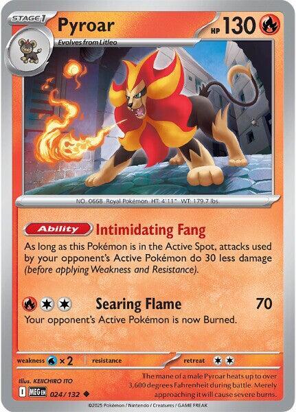 Pyroar 024/132 Uncommon Mega Evolution Pokémon card