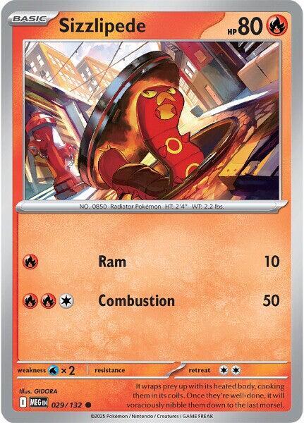 Sizzlipede - 029/132 Common ME01: Mega Evolution