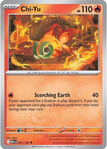 Chi-Yu 031/132 Uncommon Mega Evolution Pokémon card
