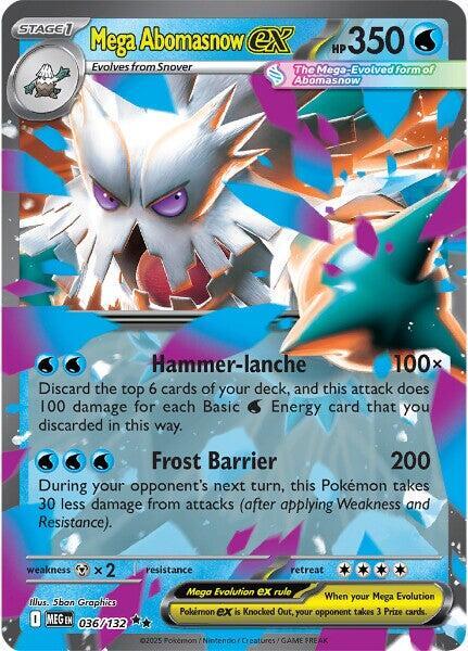 Mega Abomasnow ex - 036/132 Double Rare ME01: Mega Evolution