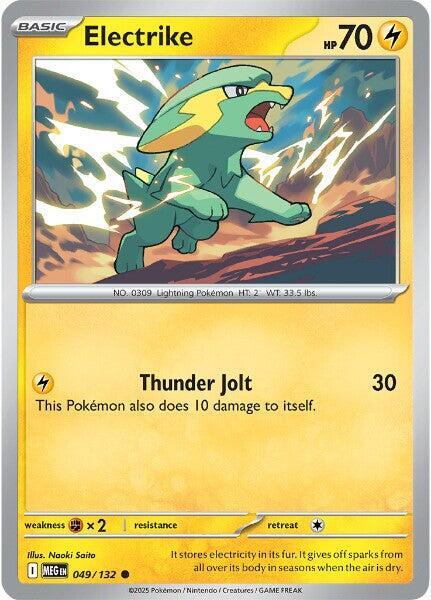 Electrike 049/132 Common Mega Evolution Pokémon card