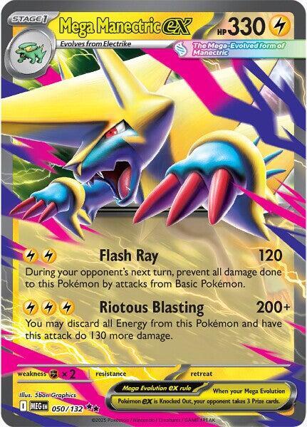 Mega Manectric ex - 050/132 050/132 Double Rare Mega Evolution Pokémon card