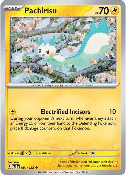 Pachirisu 051/132 Common Mega Evolution Pokémon card