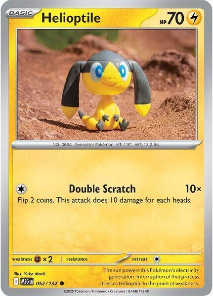 Helioptile - 052/132 052/132 Common Mega Evolution Pokémon card