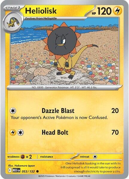 Heliolisk 053/132 Common Mega Evolution Pokémon card