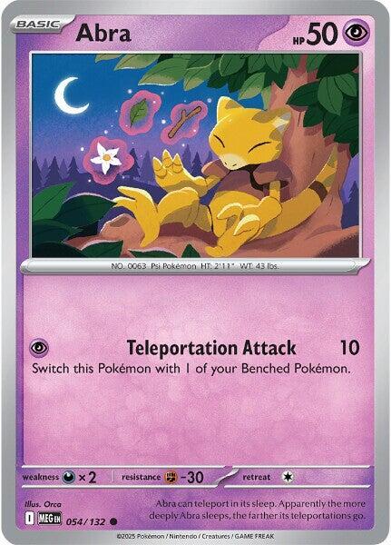 Abra 054/132 Common Mega Evolution Pokémon card