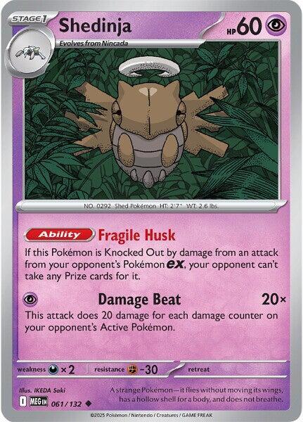 Shedinja - 061/132 061/132 Uncommon Mega Evolution Pokémon card