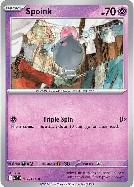 Spoink - 062/132 Common ME01: Mega Evolution