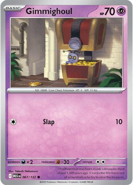 Gimmighoul 067/132 Common Mega Evolution Pokémon card