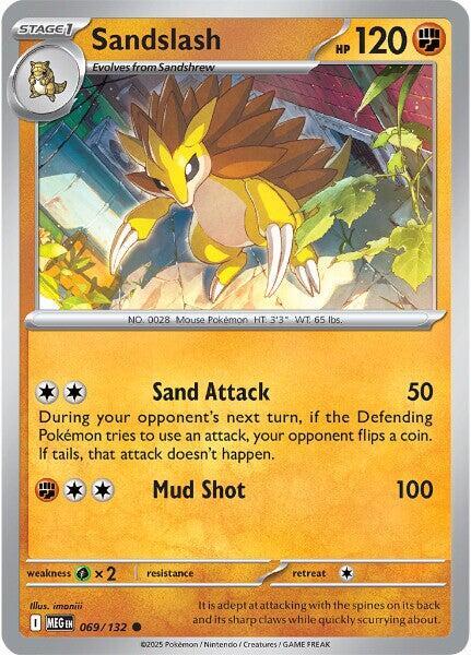 Sandslash 069/132 Common Mega Evolution Pokémon card