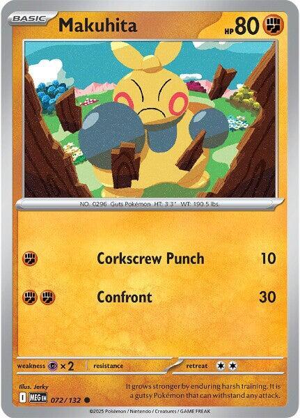 Makuhita 072/132 Common Mega Evolution Pokémon card