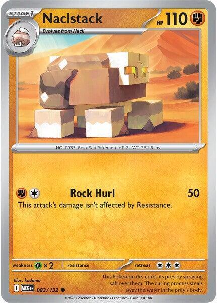 Naclstack 083/132 Common Mega Evolution Pokémon card