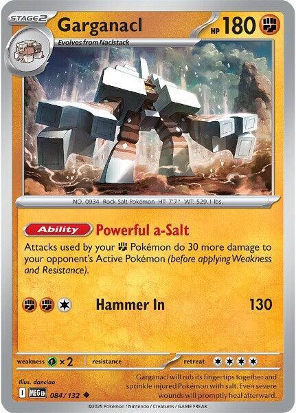Garganacl - 084/132 084/132 Uncommon Mega Evolution Pokémon card