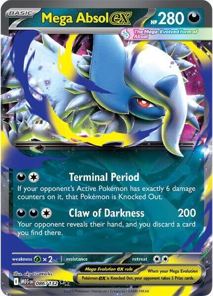 Mega Absol ex - 086/132 086/132 Double Rare Mega Evolution Pokémon card