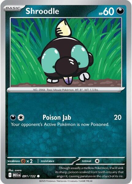 Shroodle - 091/132 091/132 Common Mega Evolution Pokémon card