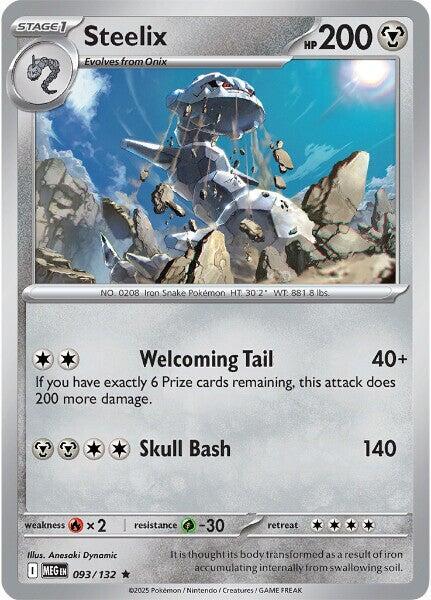 Steelix - 093/132 093/132 Rare Mega Evolution Pokémon card