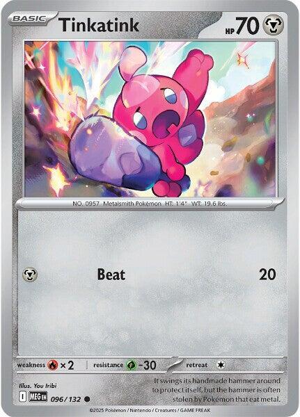 Tinkatink 096/132 Common Mega Evolution Pokémon card