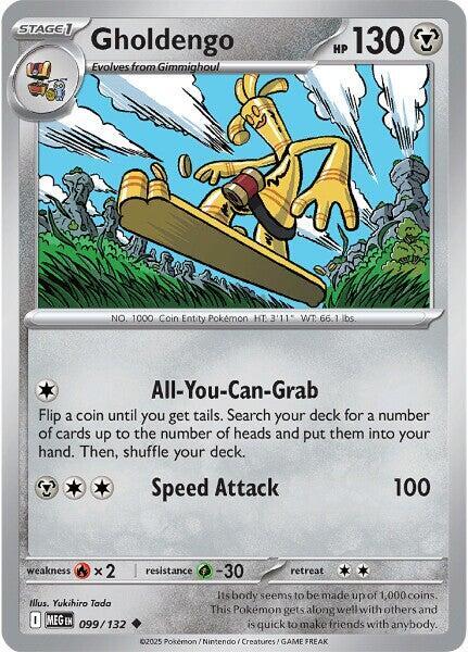 Gholdengo 099/132 Uncommon Mega Evolution Pokémon card