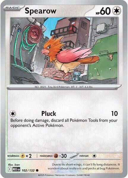 Spearow - 102/132 102/132 Common Mega Evolution Pokémon card