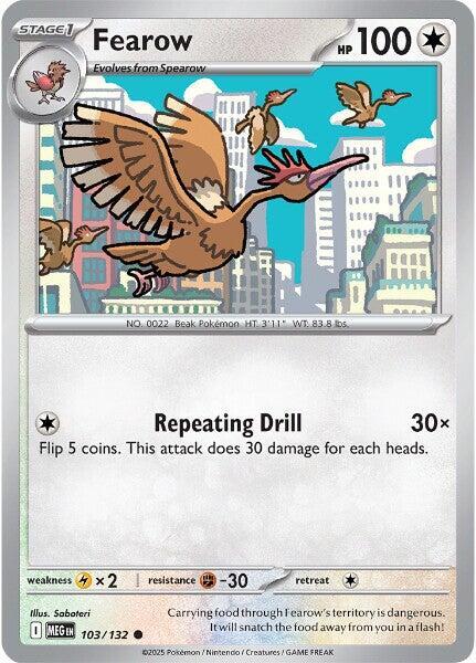 Fearow 103/132 Common Mega Evolution Pokémon card