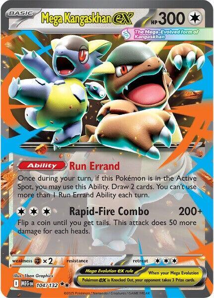 Mega Kangaskhan ex - 104/132 104/132 Double Rare Mega Evolution Pokémon card