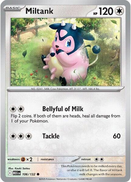 Miltank 106/132 Common Mega Evolution Pokémon card