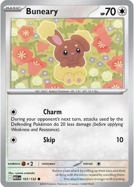 Buneary 107/132 Common Mega Evolution Pokémon card