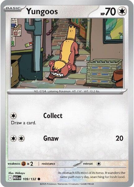 Yungoos 109/132 Common Mega Evolution Pokémon card