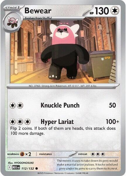 Bewear 112/132 Common Mega Evolution Pokémon card