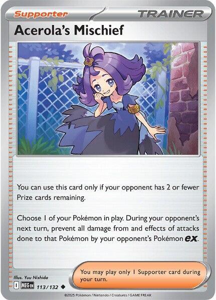 Acerola's Mischief - 113/132 113/132 Uncommon Mega Evolution Pokémon card
