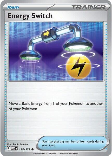 Energy Switch 115/132 Common Mega Evolution Pokémon card
