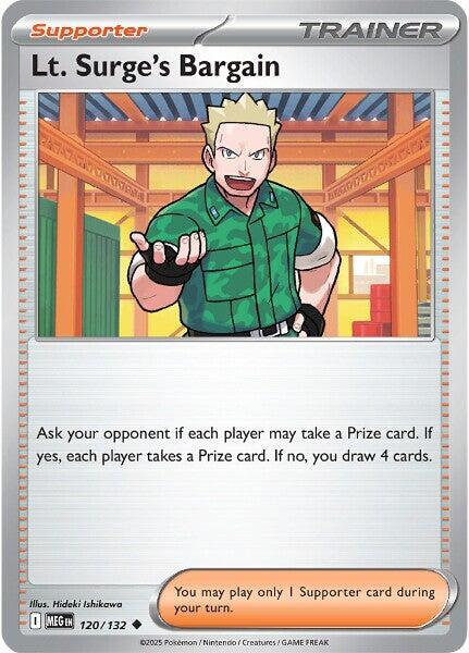 Lt. Surge's Bargain - 120/132 120/132 Uncommon Mega Evolution Pokémon card