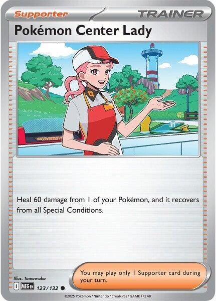 Pokemon Center Lady 123/132 Common Mega Evolution Pokémon card