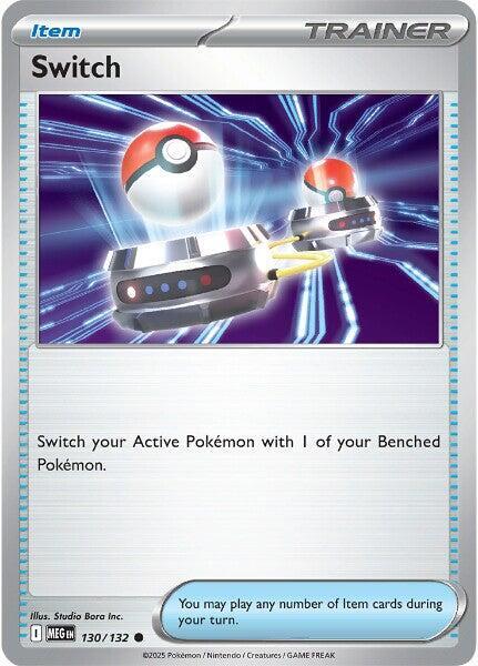 Switch 130/132 Common Mega Evolution Pokémon card