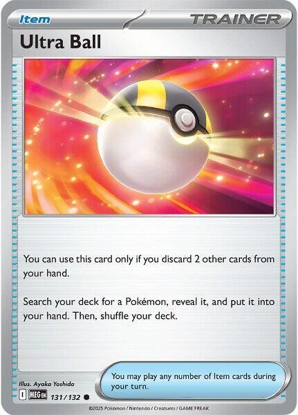 Ultra Ball 131/132 Common Mega Evolution Pokémon card