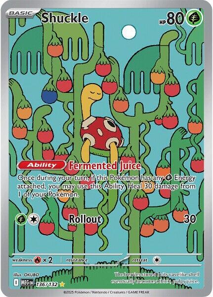 Shuckle - 136/132 136/132 Illustration Rare Mega Evolution Pokémon card