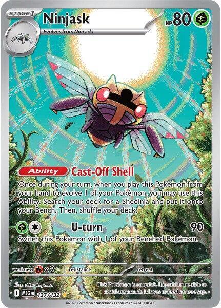 Ninjask - 137/132 137/132 Illustration Rare Mega Evolution Pokémon card