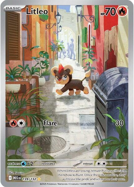 Litleo - 139/132 139/132 Illustration Rare Mega Evolution Pokémon card