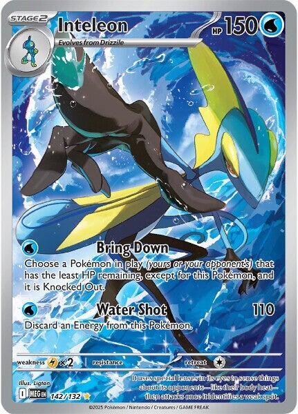 Inteleon - 142/132 142/132 Illustration Rare Mega Evolution Pokémon card