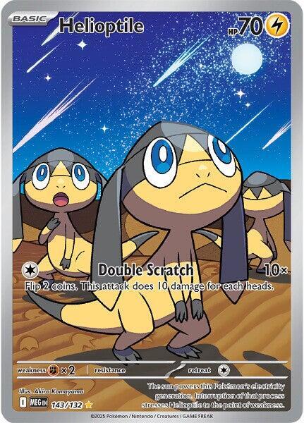 Helioptile - 143/132 143/132 Illustration Rare Mega Evolution Pokémon card